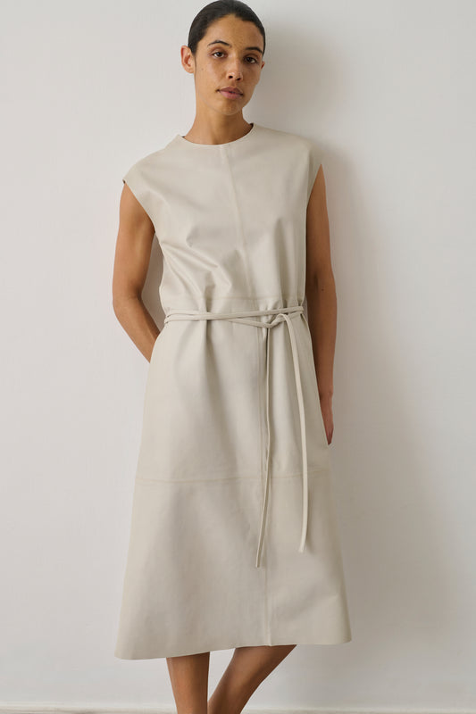 Robe Sofia - Mastic - Cuir - Femme