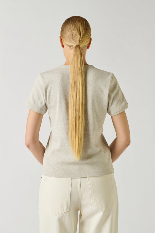 Tee-Shirt Aristide - Gris Chiné - Coton - Femme