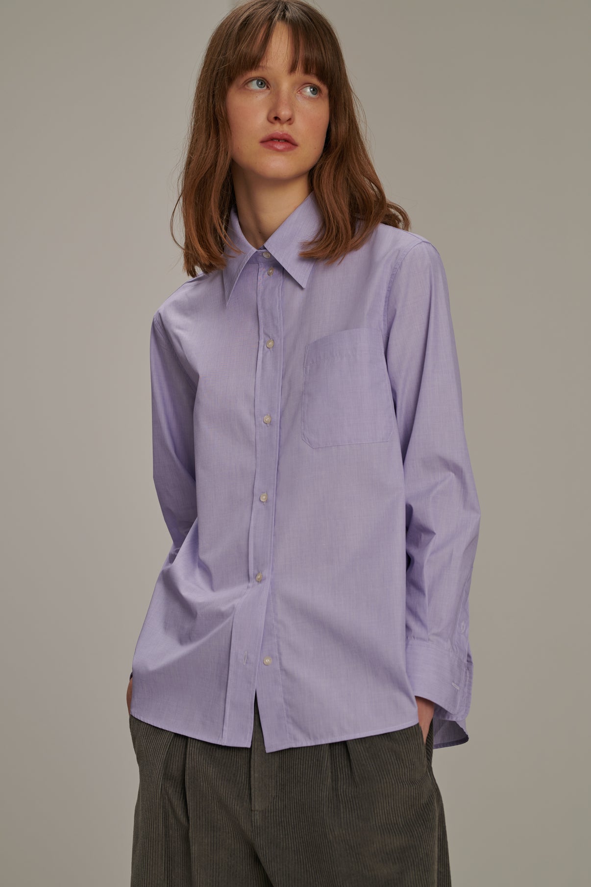 Chemise Maria - Lavande - Coton - Femme vue 1