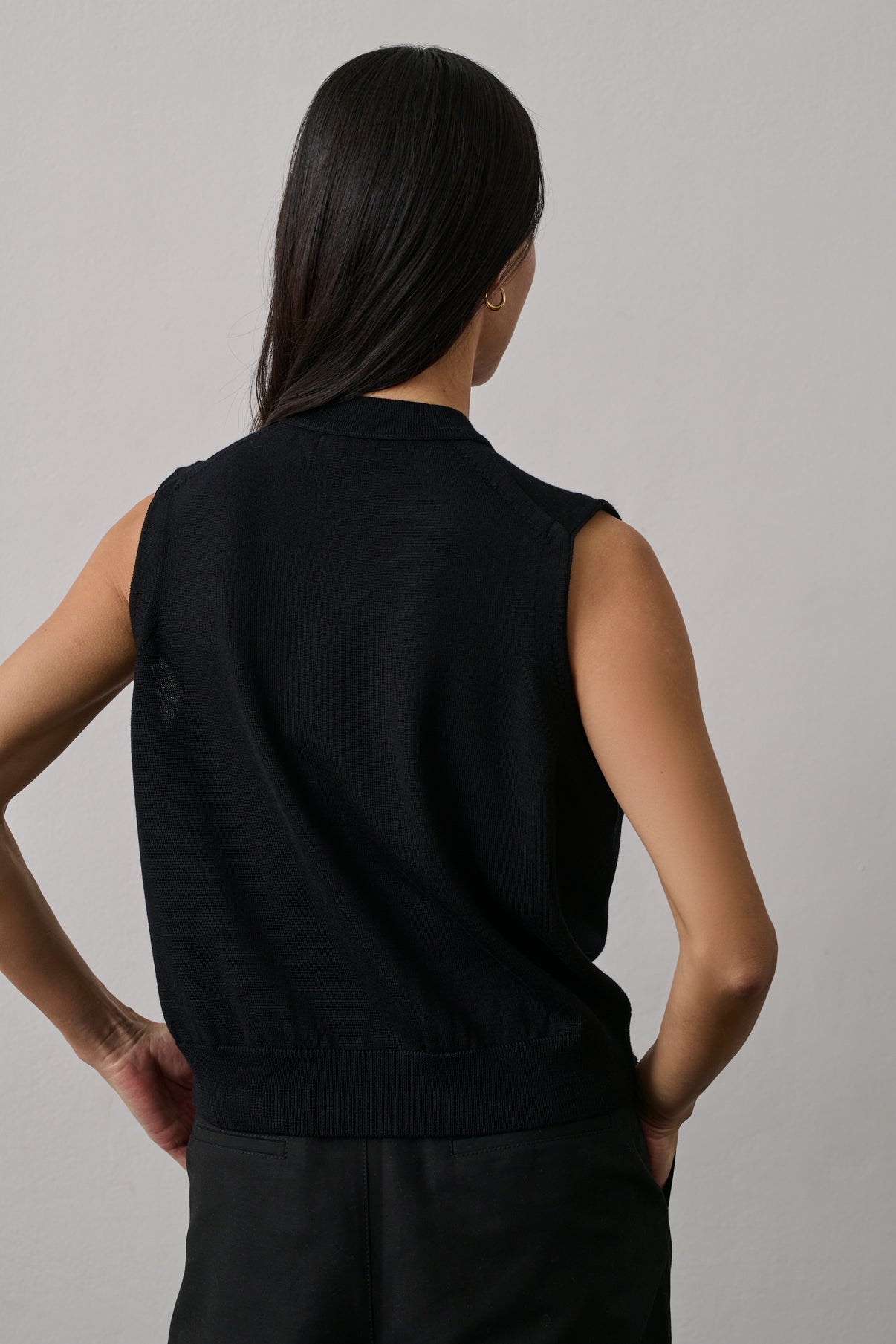 Cardigan Chiara - Noir - Laine - Femme vue 2