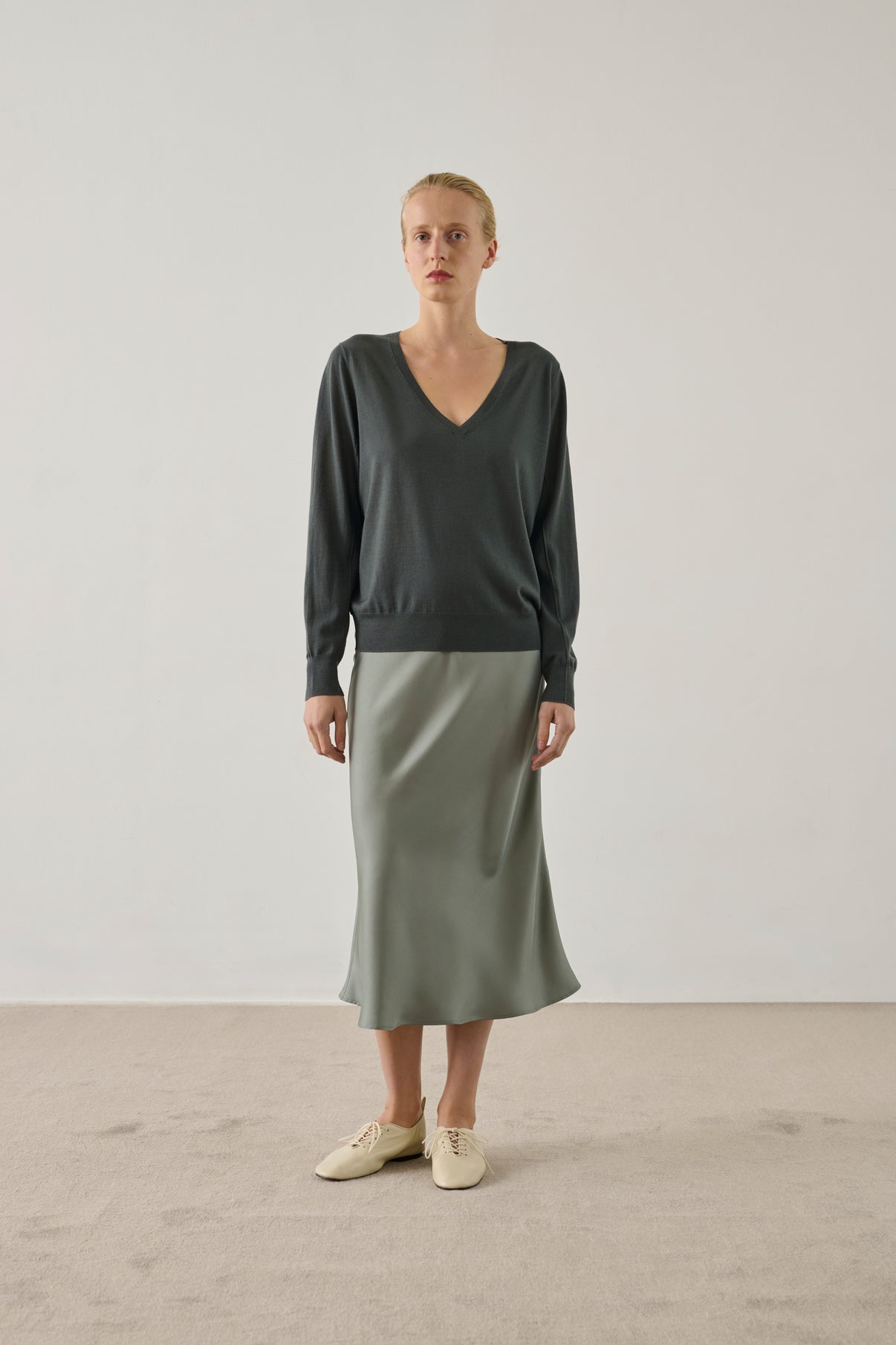 Pull Derek - Gris/Bleu - Laine mérinos - Femme vue 1