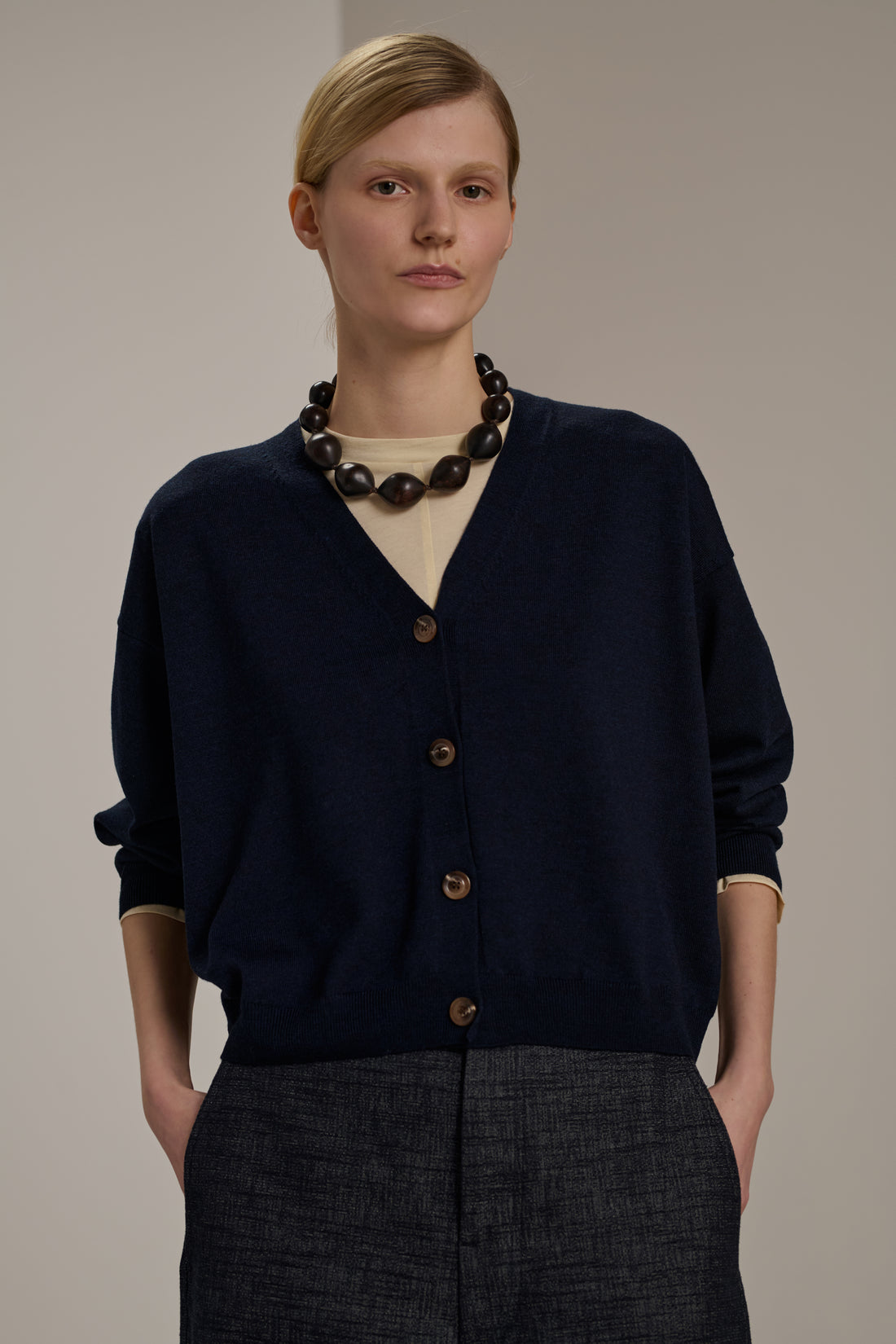 Cardigan Idem - Navy - Femme