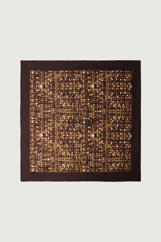 Foulard Capucine - Charbon/Écru - Soie - Femme