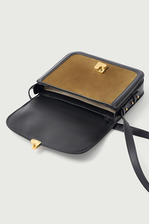 Sac Bellissima Maxi - Bronze/Noir - Cuir - Femme