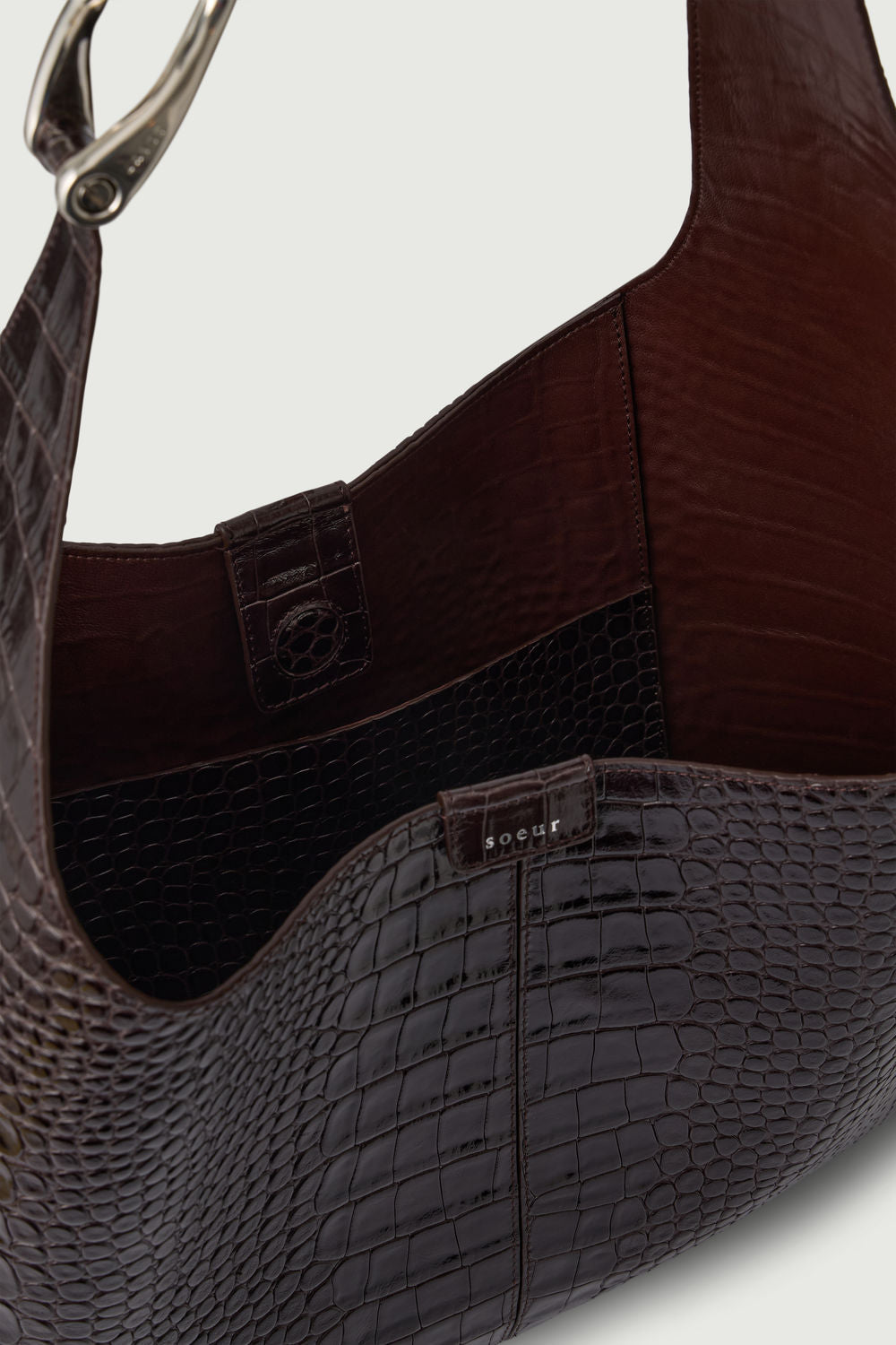 Sac Cosima - Marron Foncé - Cuir - Femme vue 6